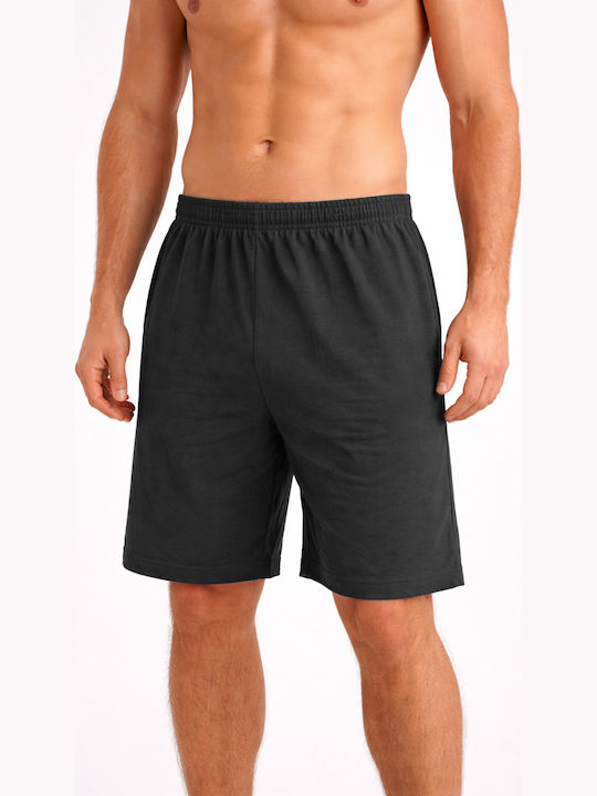 Lion Summer Men's Bermuda Pyjamas Cotton Anthra...