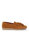 Leather Women's Loafers in Brown Colour