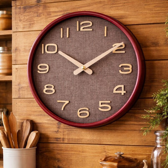 Galifas Wooden Wall Clock Brown Ø40cm
