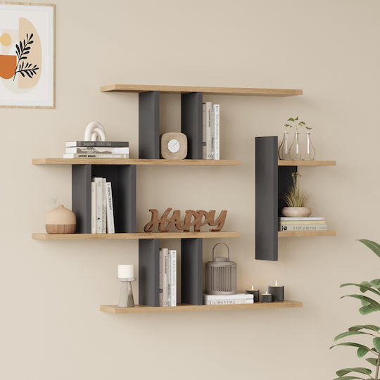 Стенен Рафт Ledia Oak 110.6x14.5x78см