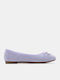 Damen Ballerinas Spitz zulaufend in Lila Farbe