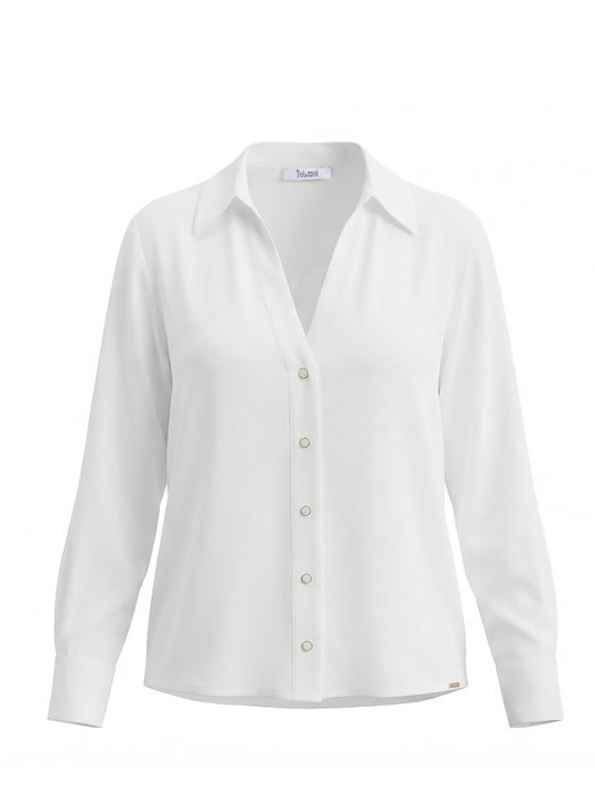 Toi&Moi Long Sleeve Women's Shirt White