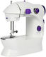Avizar Mini Electric Sewing Machine Adjustable Speed Led Lighting White