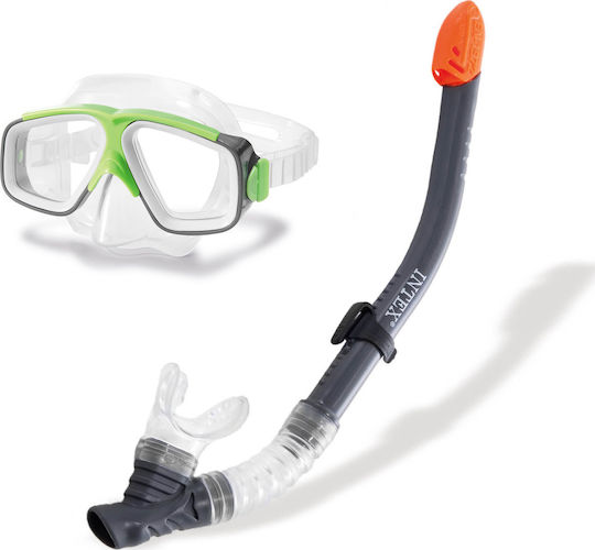Intex Silicone Diving Mask with Snorkel Transparent