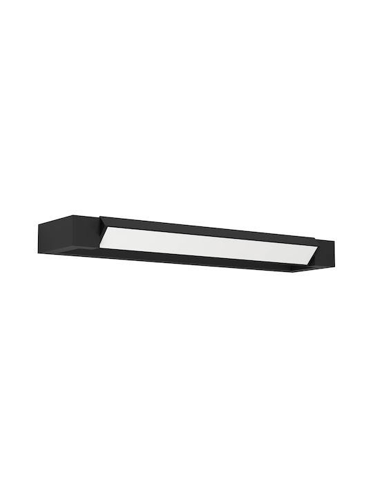 Eglo Modern Bathroom Wall Lamp with Integrated LED and Natural White Light Black