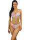 Set Bikini Push Up Floral Coral