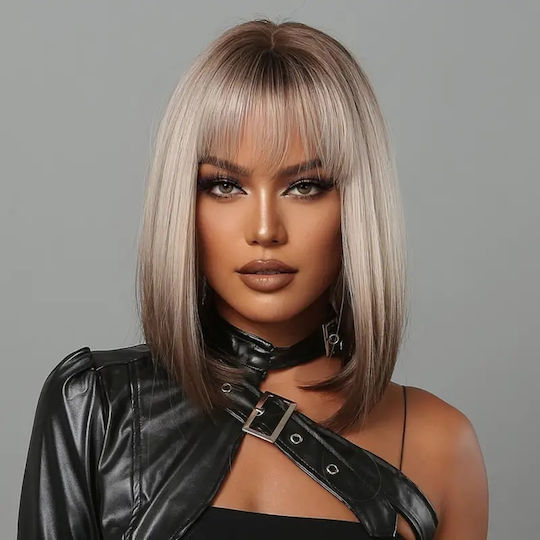 Animis Beauty Perucă cu Păr Sintetic în Nuanță Castanie 40cm