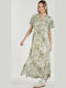 Ro W Sommer Maxi Kleid Khaki