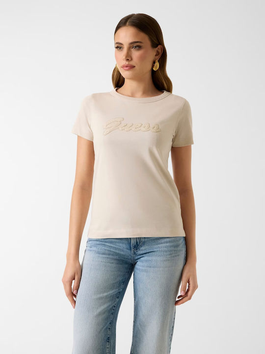 Guess T-Shirt Μπεζ