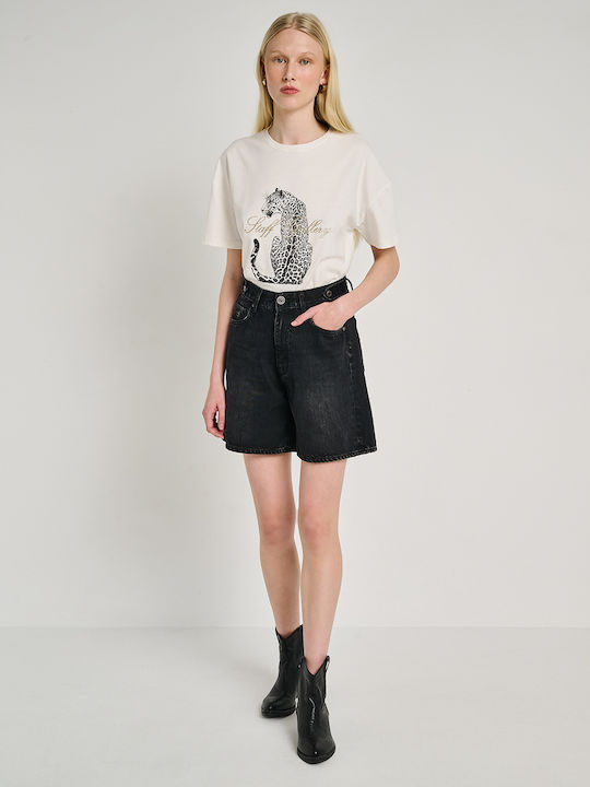 Women's Short Sleeve Blouse White 63-006.055.N0010