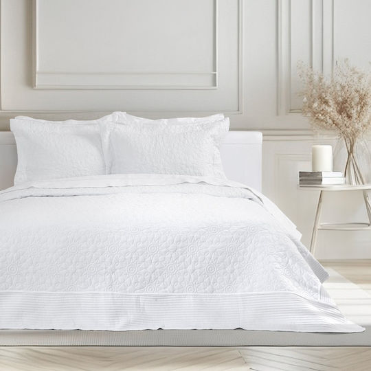 Nima Calla Σετ Κουβερλί Υπέρδιπλο Microfiber White 240x260cm 3τμχ