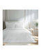 Nima Heather Coverlet Set Double Microfiber Heather White 240x260cm 3 Pieces