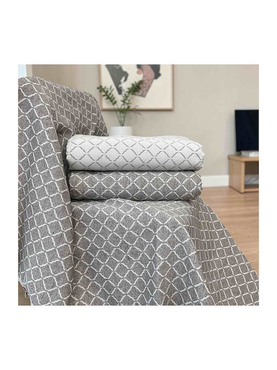 Linea Home Granada Moka Sofa Throw 2 Seater 180x240cm Moka