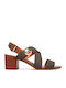 Damen Sandalen Braun