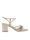 Sandals with Strass Gold