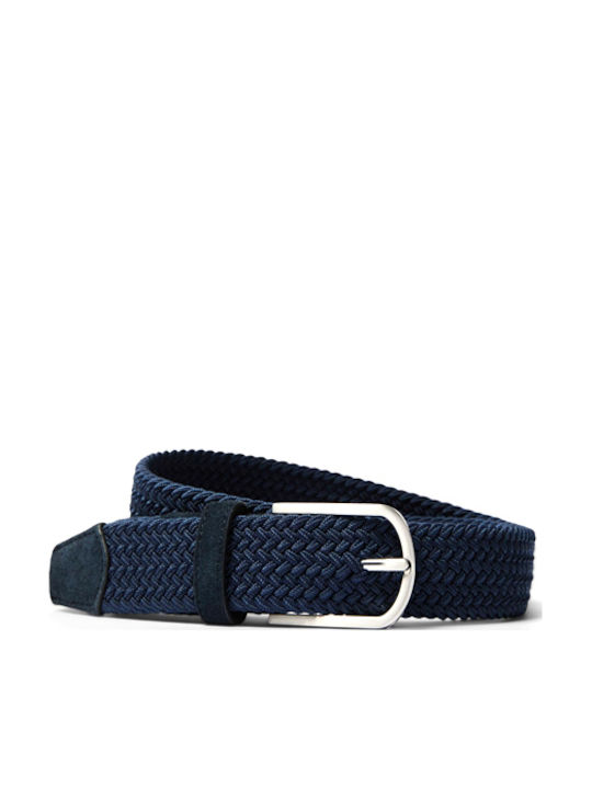 Selected Herren Gürtel Stoff Blau