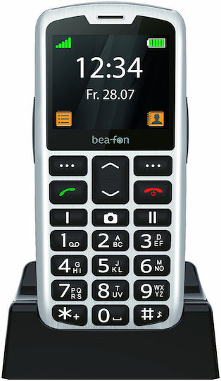Bea-fon SL260 Dual SIM Κινητό με Μεγάλα Κουμπιά Ασημί