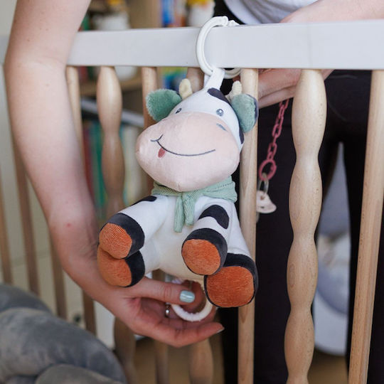 Babyono Hanging Toy for Cot and Stroller with Music Cow Bingo for Newborns