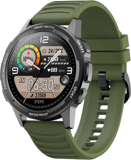Bemi Aluminum 44mm Smartwatch with Heart Rate Monitor Gray