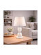 ForHome Metal Table Lamp for E27 Socket with White Shade and Base