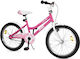 Enero 20 Zoll Kinderfahrrad BMX mit Aluminiumrahmen Rosa