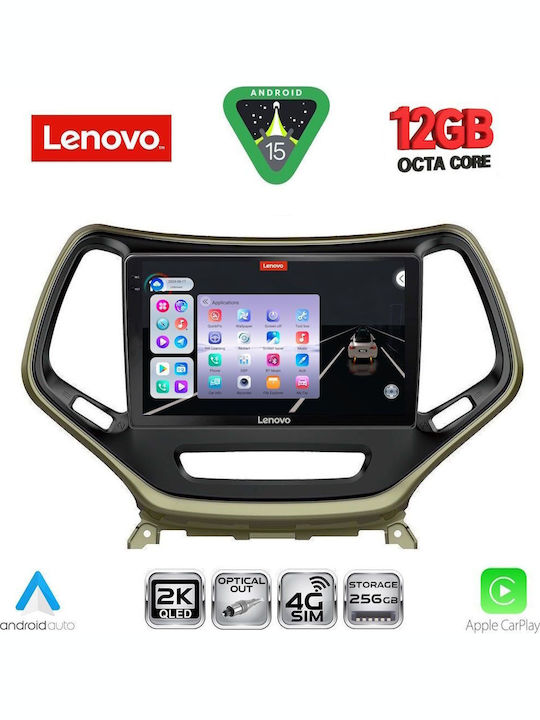 Lenovo Car Audio System for Jeep Cherokee 2014 Bluetooth USB WiFi GPS Apple CarPlay Android Auto with 10" Touch Screen
