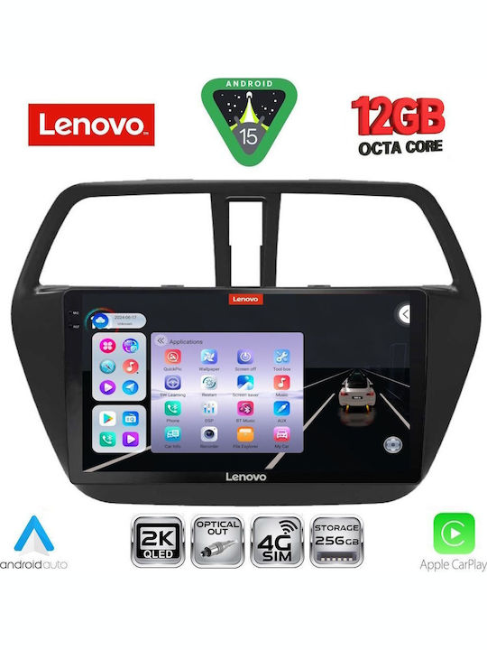 Lenovo Car Audio System for Suzuki SX4 S-Cross 2014-2021 (Bluetooth/USB/WiFi/GPS/Apple CarPlay/Android Auto) with 9" Touch Screen