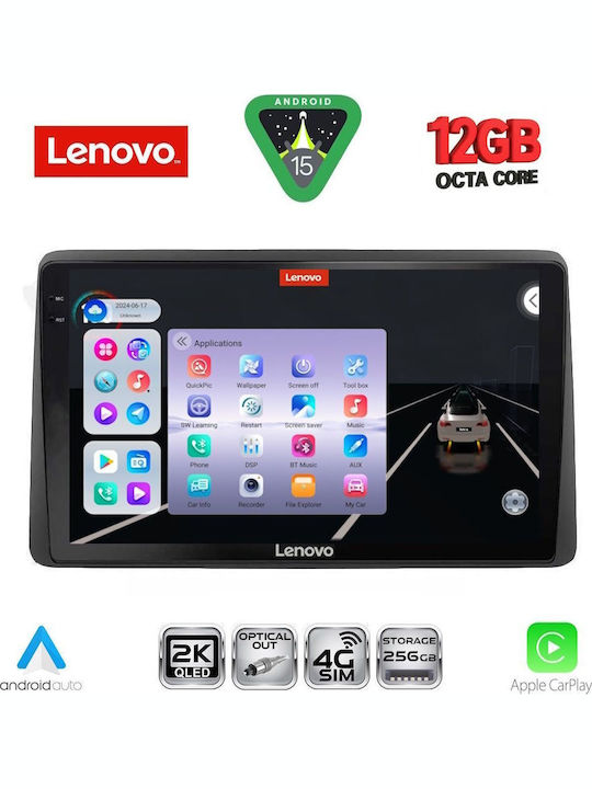 Lenovo Car Audio System for Dacia Duster 2019 (Bluetooth/USB/WiFi/GPS/Apple CarPlay/Android Auto) with 10" Touch Screen