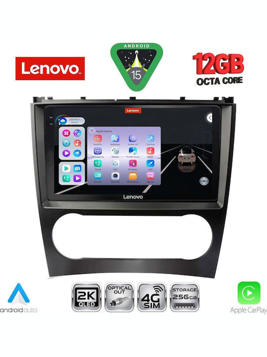 Lenovo Car Audio System for Mercedes-Benz CLK Class 2004-2008 (Bluetooth/USB/WiFi/GPS/Apple CarPlay/Android Auto) with 9" Touch Screen