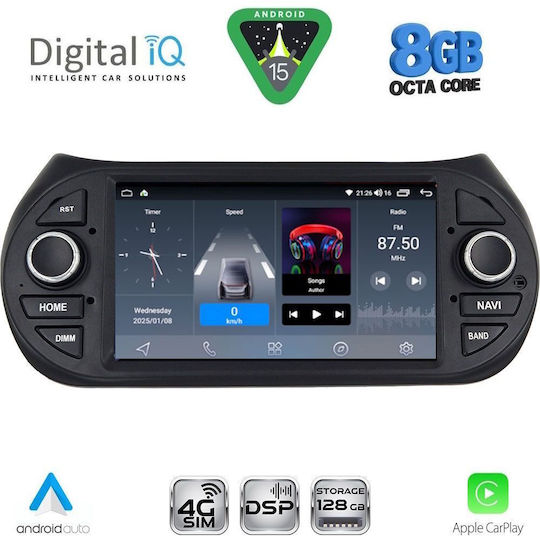 Digital IQ Ηχοσύστημα Αυτοκινήτου για Peugeot Bipper Citroen Nemo Lexus CT 2008-2018 (Bluetooth/USB/WiFi/GPS/Apple-Carplay/Android-Auto) με Οθόνη Αφής 7"