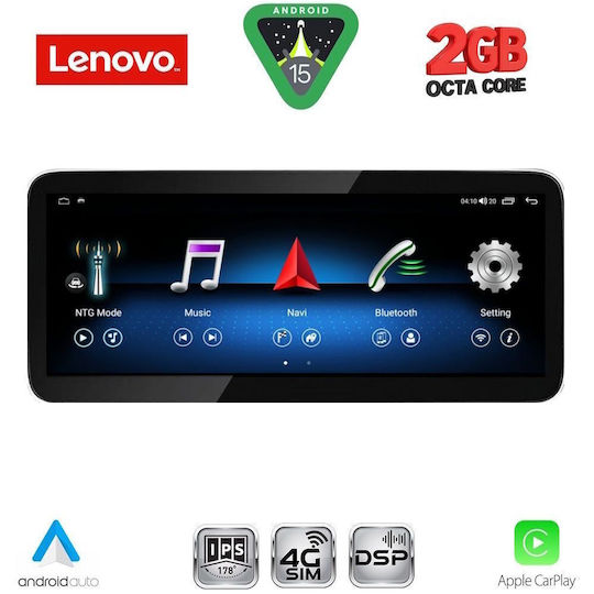 Lenovo Car Audio System for Mercedes-Benz C Class 2007-2010 Bluetooth USB AUX WiFi GPS Apple CarPlay Android Auto with 10.33" Touch Screen