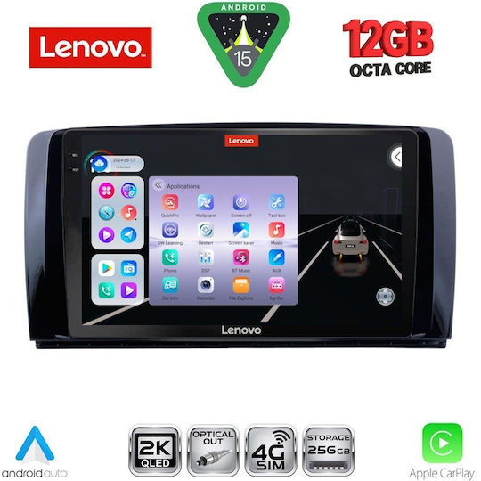 Lenovo Car Audio System for Mercedes-Benz R-Class 2006-2015 Bluetooth USB WiFi GPS Apple CarPlay Android Auto with 9" Touch Screen