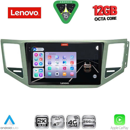 Lenovo Ηχοσύστημα Αυτοκινήτου για Mercedes-Benz SL Volkswagen Golf Sportsvan 2014-2021 με Clima (Bluetooth/USB/WiFi/GPS/Apple-Carplay/Android-Auto) με Οθόνη Αφής 10"