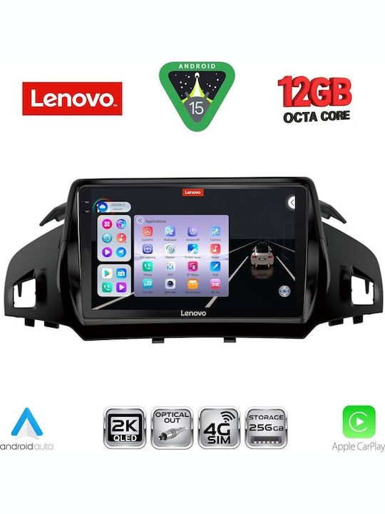Lenovo Car Audio System for Ford Kuga / C-Max 2011 (Bluetooth/USB/Wi-Fi/GPS/Apple CarPlay/Android Auto) with 9" Touch Screen