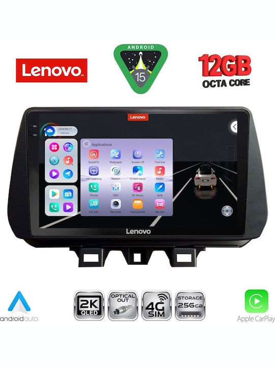 Lenovo Car Audio System for Hyundai Tucson 2019-2023 Bluetooth USB WiFi GPS Apple CarPlay Android Auto with 9" Touch Screen
