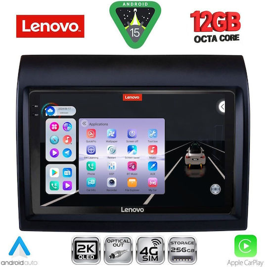 Lenovo Ηχοσύστημα Αυτοκινήτου για Peugeot Boxer Fiat Ducato Citroen Jumper 2011-2021 (Bluetooth/USB/WiFi/GPS/Apple-Carplay/Android-Auto) με Οθόνη Αφής 9"