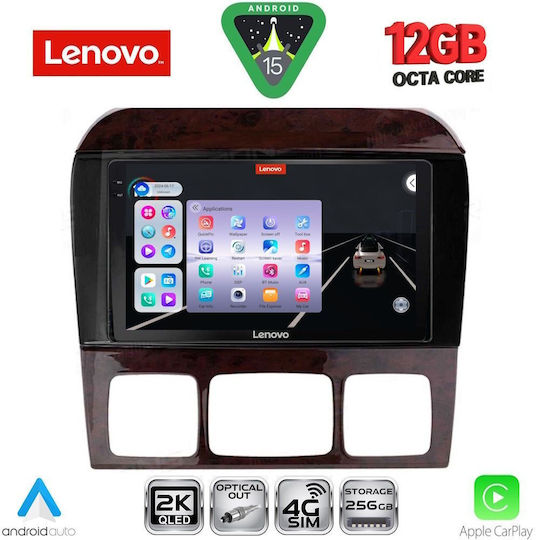 Lenovo Ηχοσύστημα Αυτοκινήτου για Mercedes-Benz S Class 1998-2005 (Bluetooth/USB/WiFi/GPS/Apple-Carplay/Android-Auto) με Οθόνη Αφής 9"