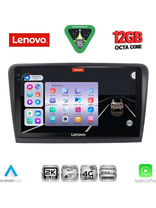 Lenovo Car Audio System for Skoda Rapid 2012-2023 with Clima Bluetooth USB WiFi GPS Apple CarPlay Android Auto with 9" Touch Screen