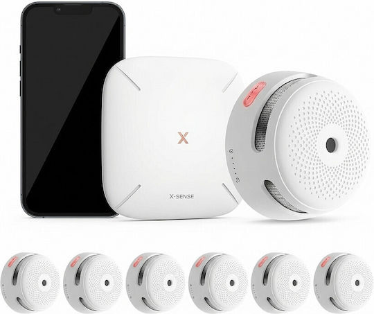 Smoke Detector X-sense Fs61 6 1 Rf Smoke Detector Set Gateway 6×xs01-m 1×sbs50