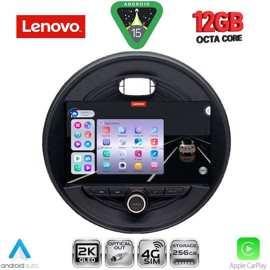 Lenovo Car Audio System for Mini Cooper Clubman Roadster and Countryman 2016-2026 Bluetooth USB Wi-Fi GPS Apple CarPlay Android Auto with 9" Touch Screen LENOVO SSZ 12066 CPA