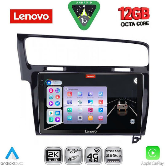 Lenovo Ηχοσύστημα Αυτοκινήτου για Volkswagen Golf 2013-2020 με Clima (Bluetooth/USB/WiFi/GPS/Apple-Carplay/Android-Auto) με Οθόνη Αφής 10"