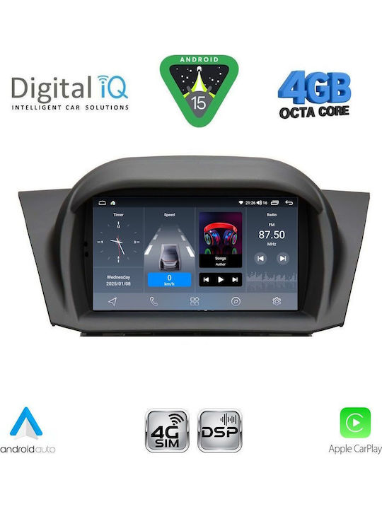 Digital IQ Car Audio System for Ford Fiesta 2008-2017 Bluetooth USB WiFi GPS Apple CarPlay Android Auto