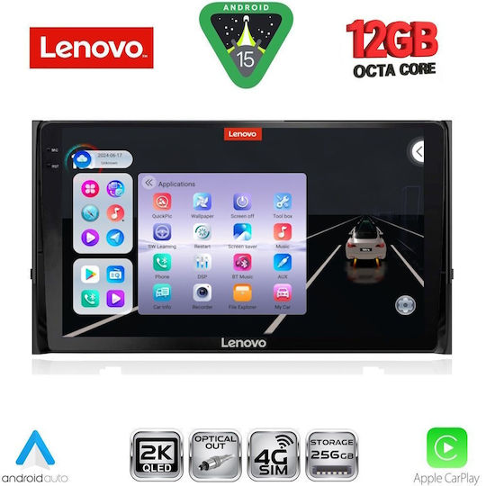 Lenovo Car Audio System for Skoda Karoq / Kodiaq 2016 with Clima (Bluetooth/USB/WiFi/GPS/Apple CarPlay/Android Auto) with 10" Touch Screen