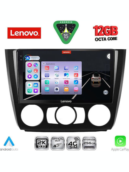 Lenovo Car Audio System for BMW Series 1 2004-2013 with A/C Bluetooth USB WiFi GPS Apple CarPlay Android Auto with 9" Touch Screen