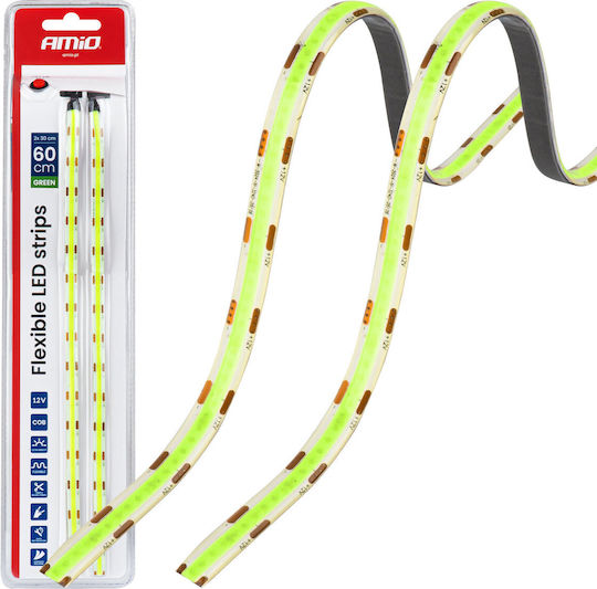 AMiO Bandă LED Auto 12V Verde