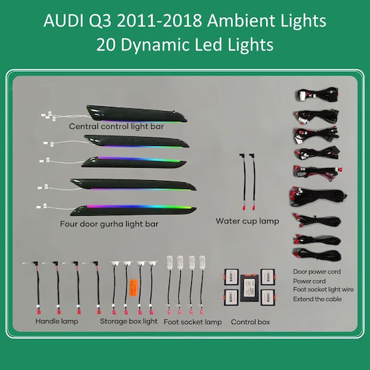 Diq Ambient Audi Q3 8u Dyn Digital Iq Ambient Light Audi Q3 Mod 2011-2018 20 Lights