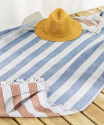 Kentia Cotton Beach Towel Blue