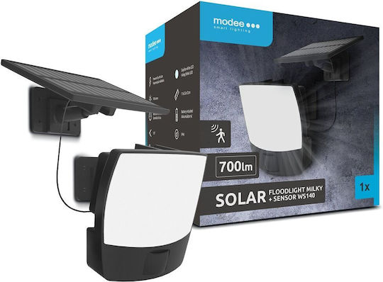 Modee Lighting Wasserdichter Solar LED Flutlichter Kaltweiß mit Bewegungssensor und Fotowiderstand IP44
