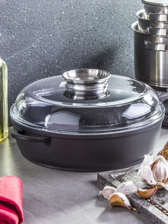 Ambition Ambition Aluminum Saganaki Pan with Lid Non-Stick Coating 28cm