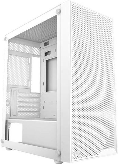 PCCOOLER C3B310 Gaming Midi-Turm Computergehäuse mit Seitenfenster Weiß